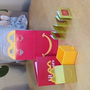 Lil McDonalds miniature Golden happy meal box in mini happy meal box.  Brand new